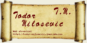 Todor Milošević vizit kartica